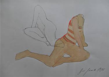 Original Conceptual Body Drawings by Doris Schmitz