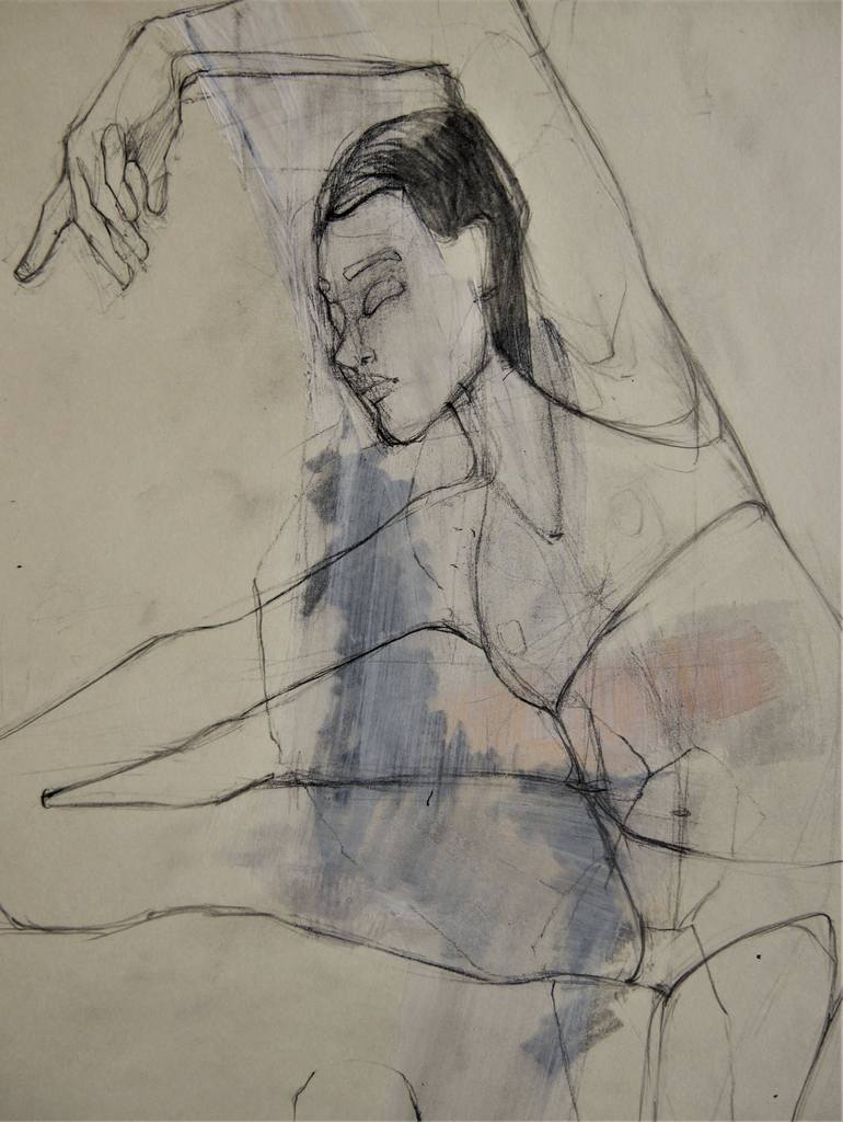 Original Body Drawing by Doris Schmitz