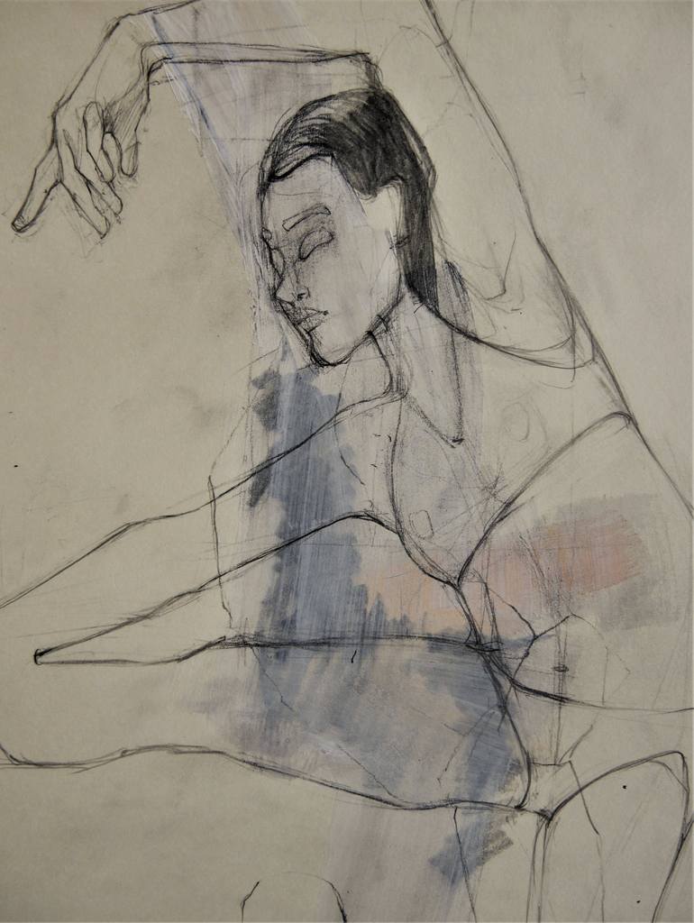 Original Figurative Body Drawing by Doris Schmitz