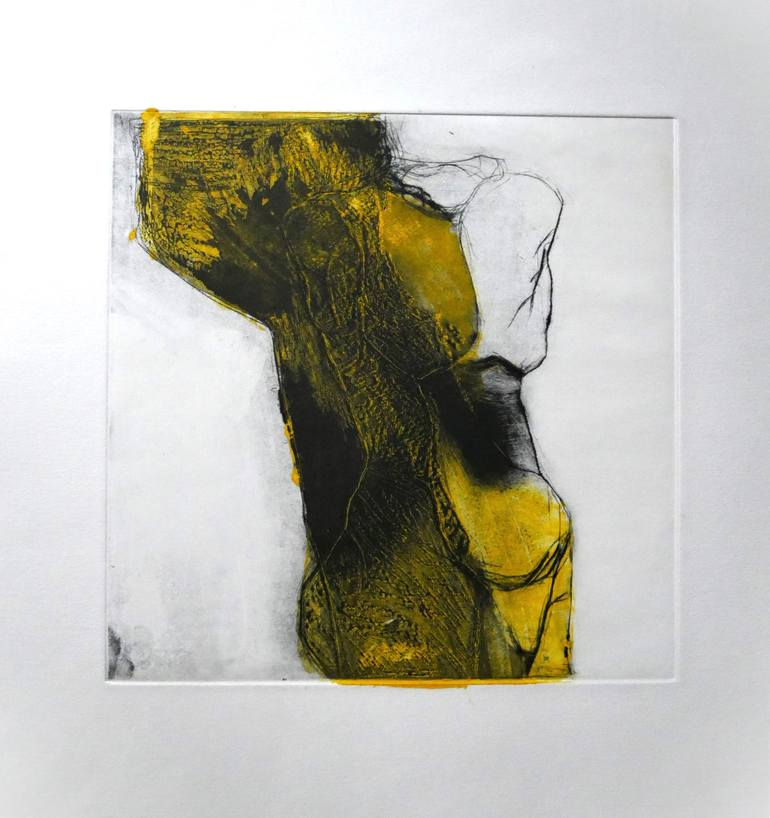 Original Abstract Body Printmaking by Doris Schmitz