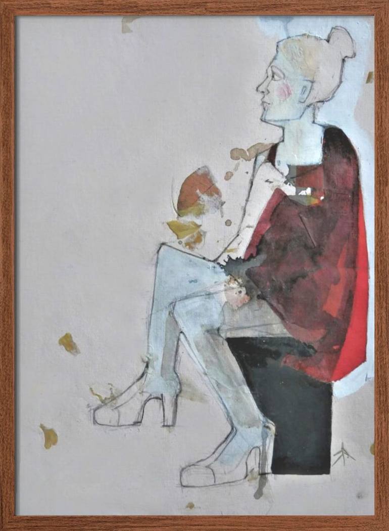 Original Figurative Women Painting by Doris Schmitz