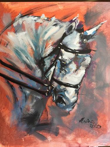 Print of Impressionism Horse Paintings by Maxine Ward