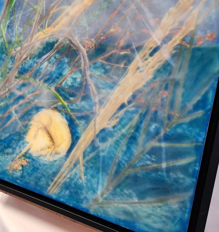 Original Abstract Expressionism Beach Mixed Media by Tera Fujan