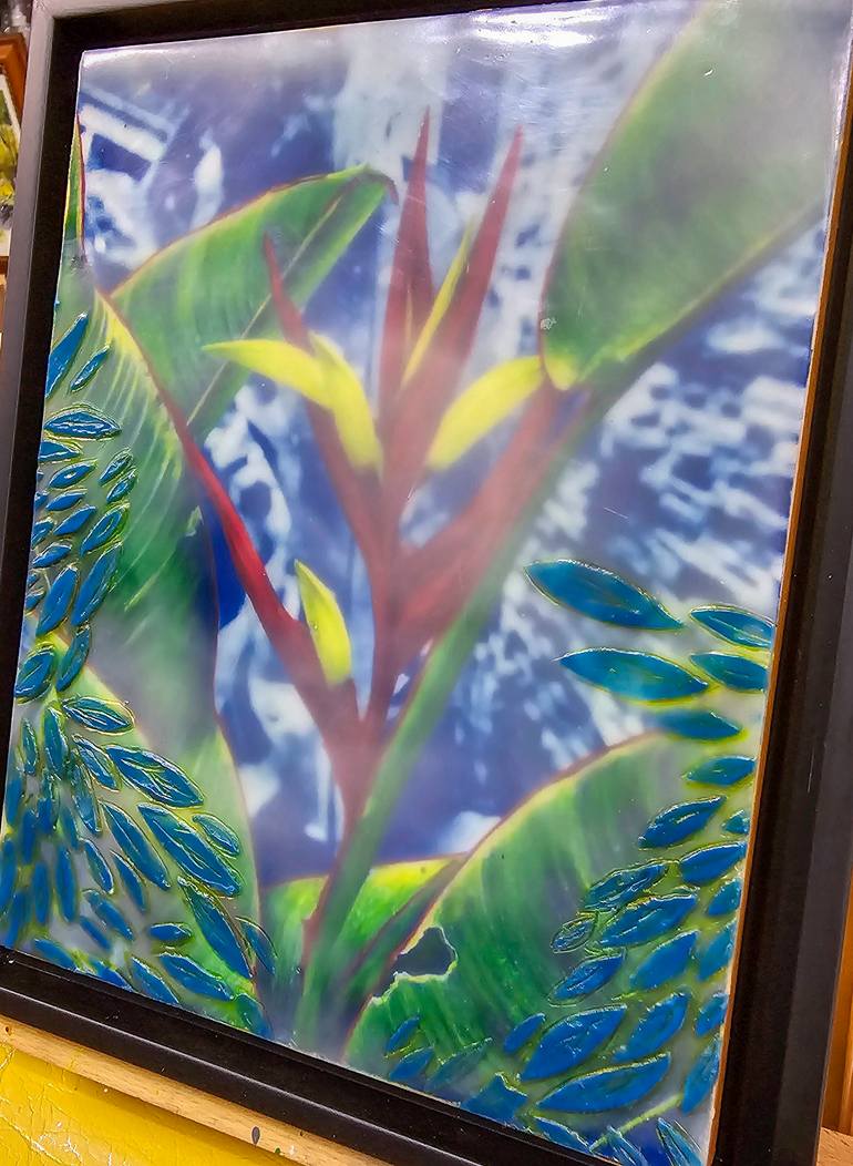 Original Abstract Expressionism Nature Mixed Media by Tera Fujan