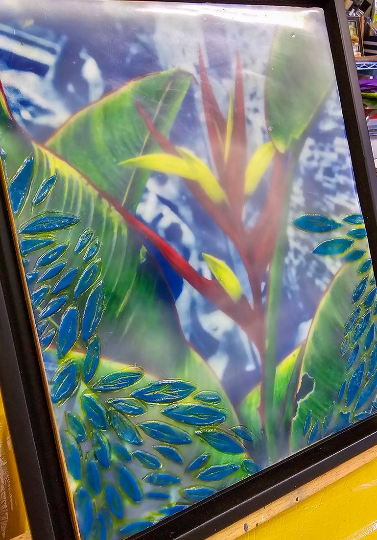 Original Abstract Expressionism Nature Mixed Media by Tera Fujan