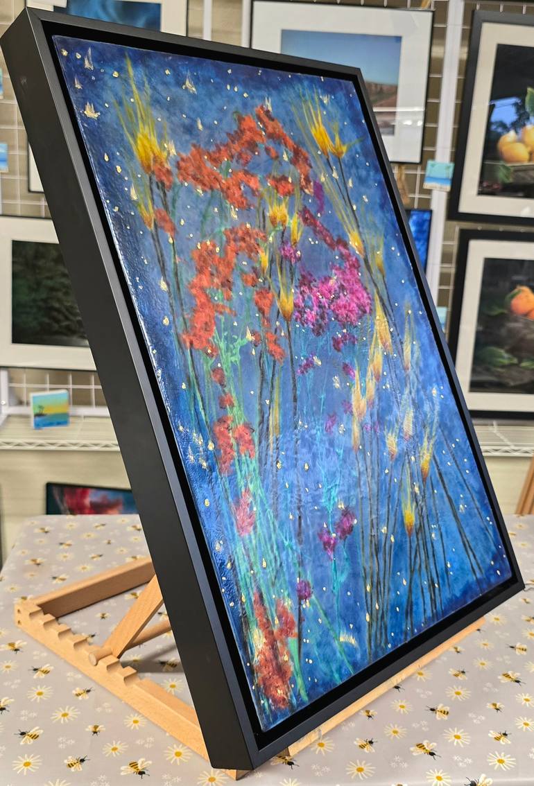 Original Impressionism Garden Mixed Media by Tera Fujan