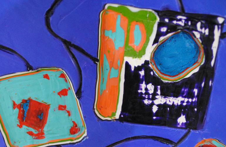 Original Abstract Geometric Painting by Tera Fujan