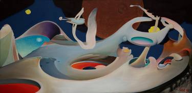 Print of Surrealism Landscape Paintings by Mark Hopkins