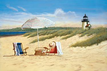 Original Beach Painting by Tom Mielko