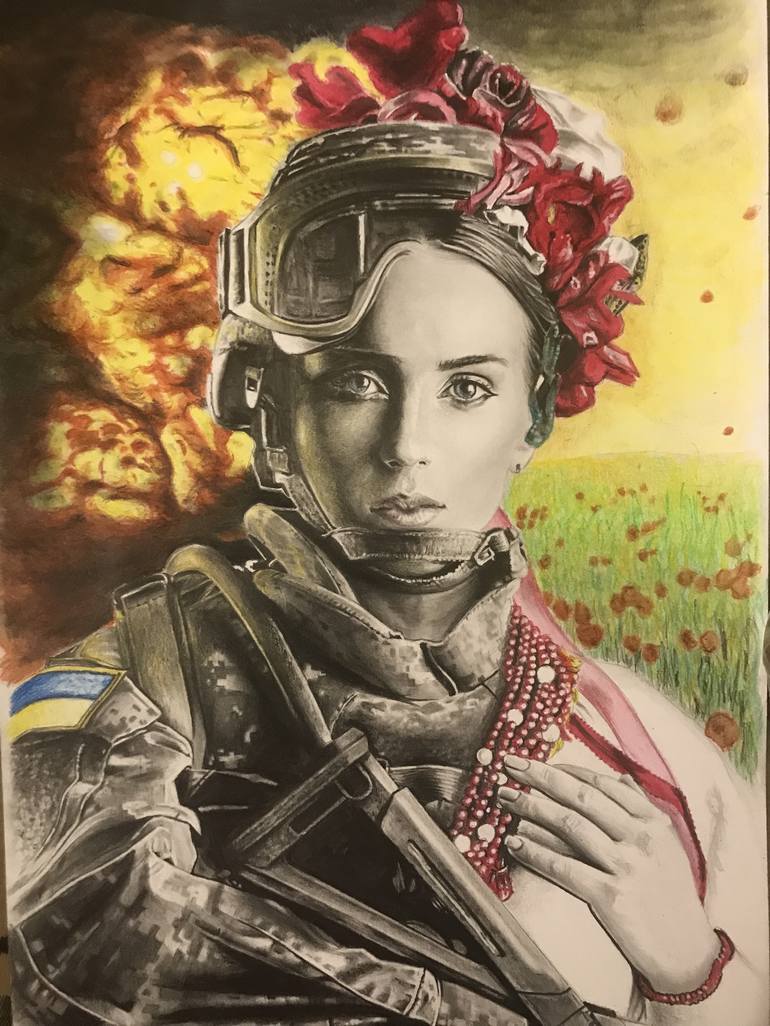 War in Ukraine Drawing by Alexander Kaniuka Saatchi Art