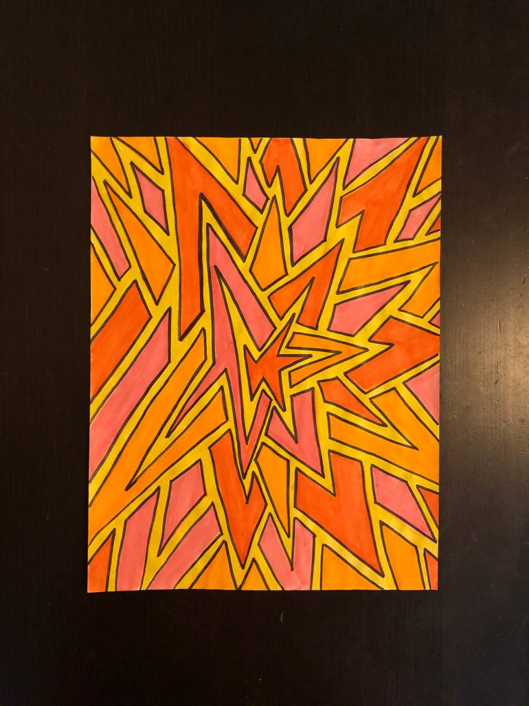 Original Abstract Expressionism Abstract Drawing by Daniella Romashin