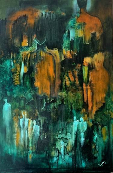 Print of Abstract Expressionism Abstract Paintings by Gabriela Cabeza