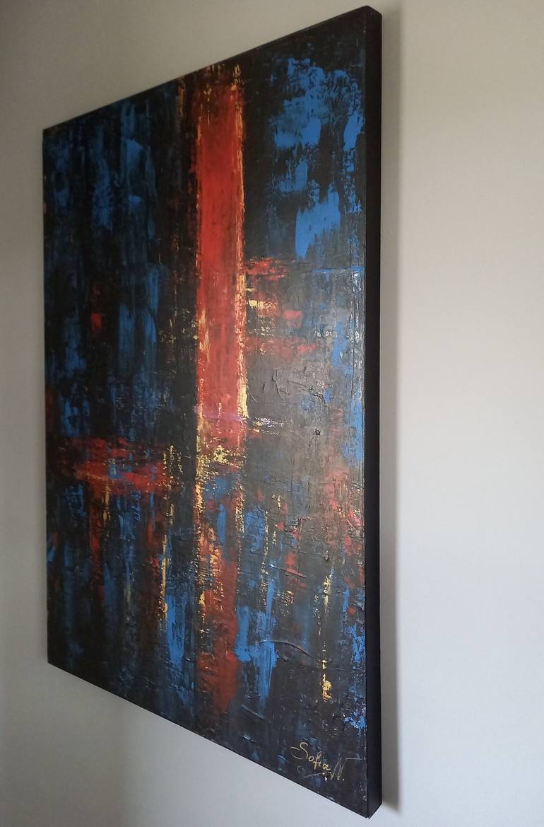 Original Abstract Expressionism Abstract Painting by Sofia Nikolaou