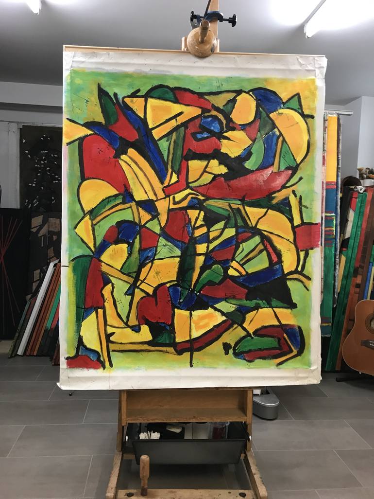 Original Abstract Painting by Karol Krocka