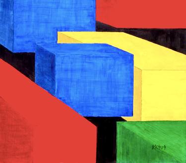 Original Modern Geometric Paintings by Karol Krocka