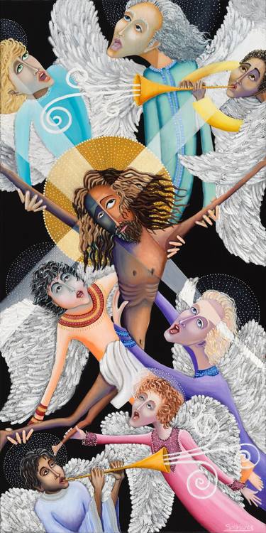 Original Contemporary Religion Paintings by Sharon Hayes