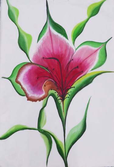Original Fine Art Floral Paintings by nikita t