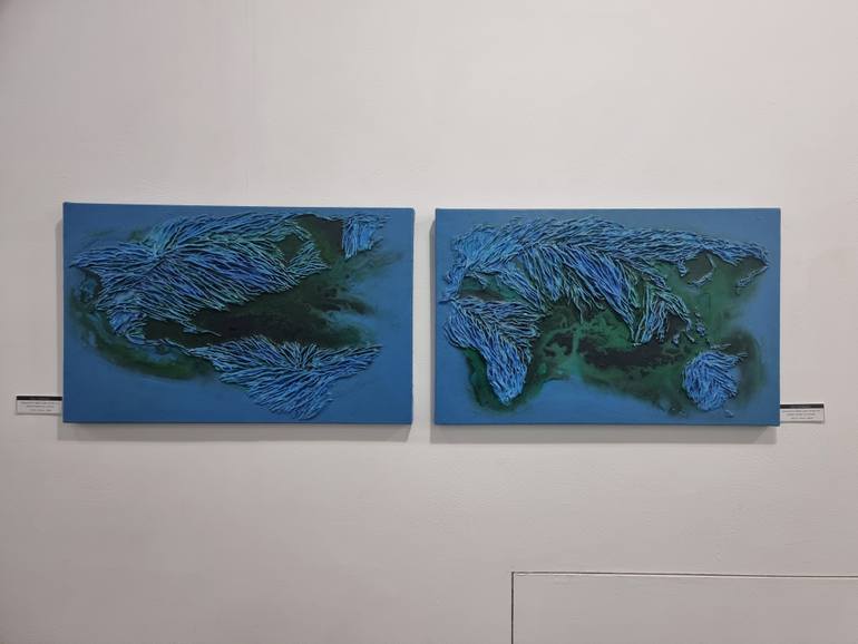 Original Abstract Landscape Painting by Yeongok Kim