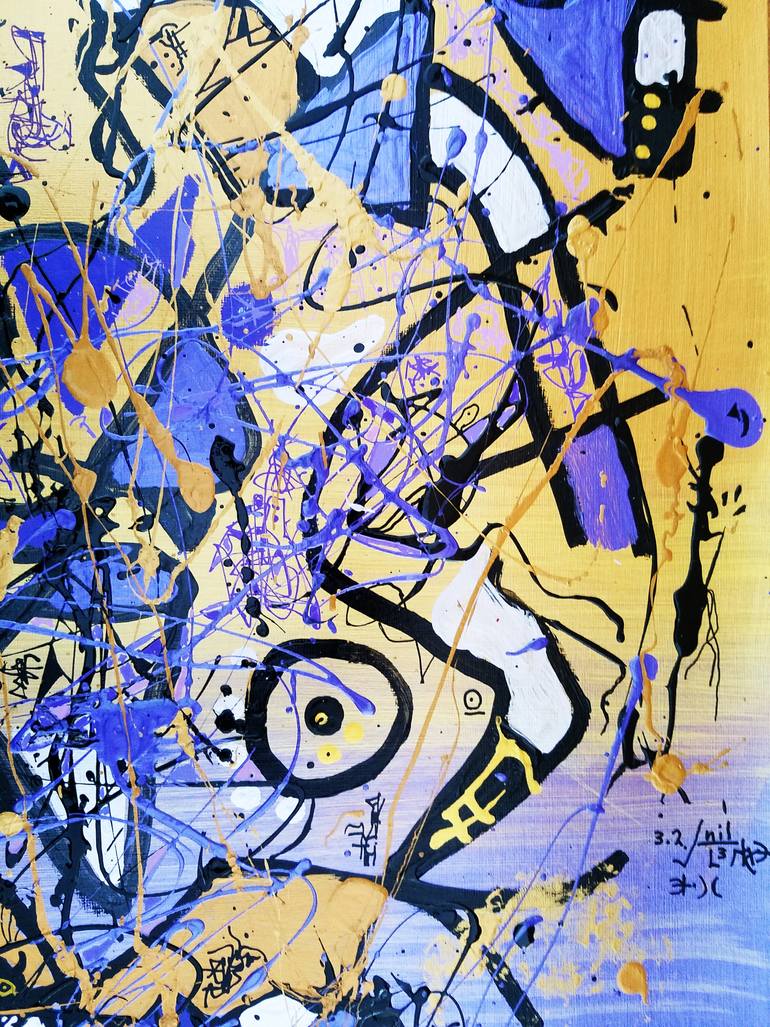 Original Abstract Expressionism Abstract Painting by Dave Holt