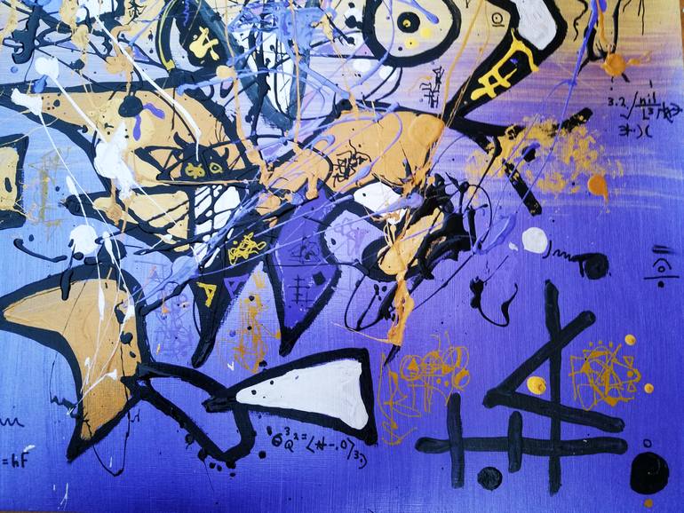 Original Abstract Expressionism Abstract Painting by Dave Holt