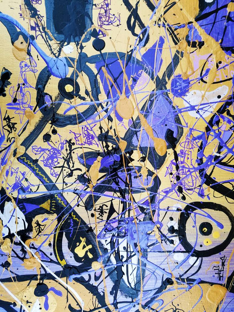 Original Abstract Expressionism Abstract Painting by Dave Holt