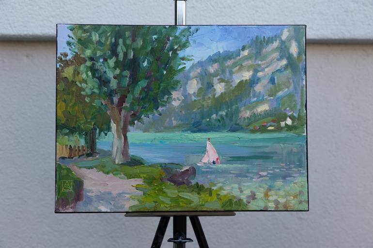 Original Impressionism Landscape Painting by Anna Shesterikova