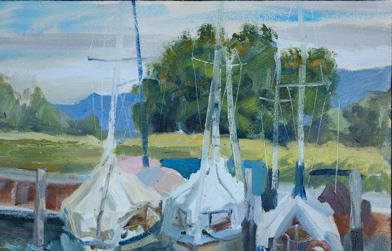 Original Impressionism Landscape Painting by Anna Shesterikova