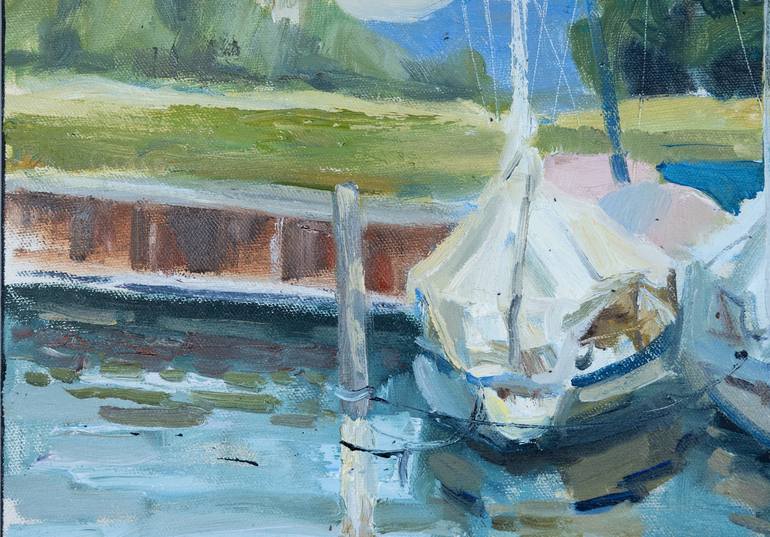 Original Impressionism Landscape Painting by Anna Shesterikova