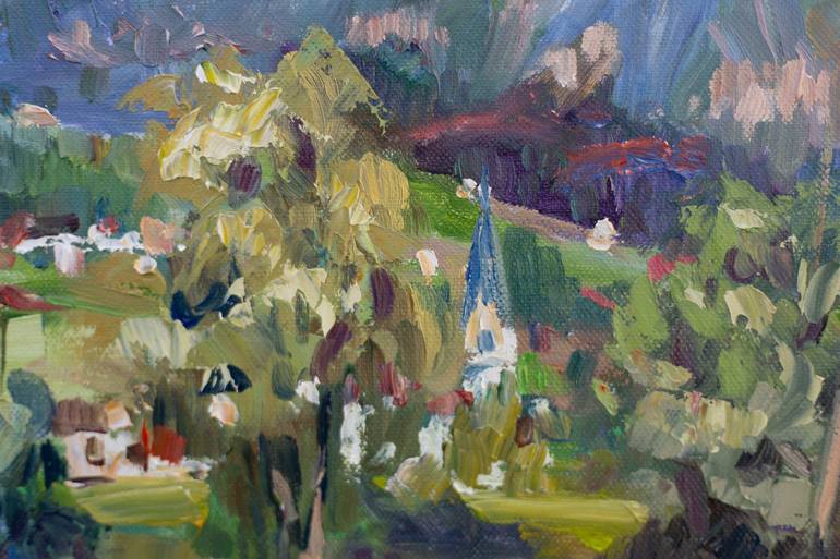 Original Impressionism Landscape Painting by Anna Shesterikova