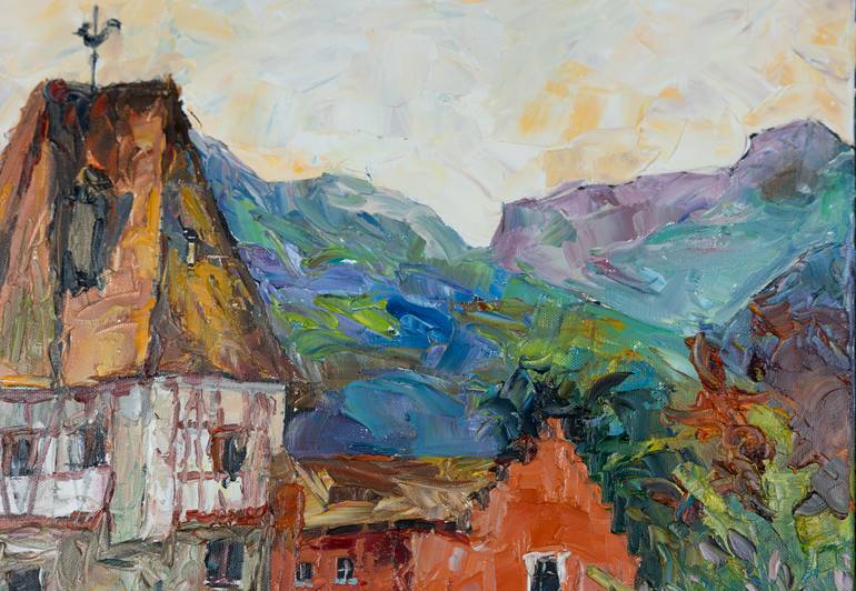 Original Impressionism Landscape Painting by Anna Shesterikova