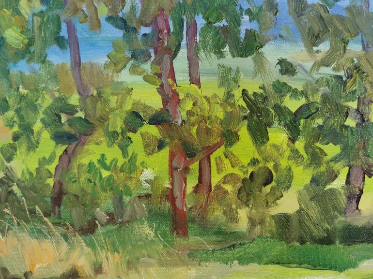 Original Impressionism Landscape Painting by Anna Shesterikova