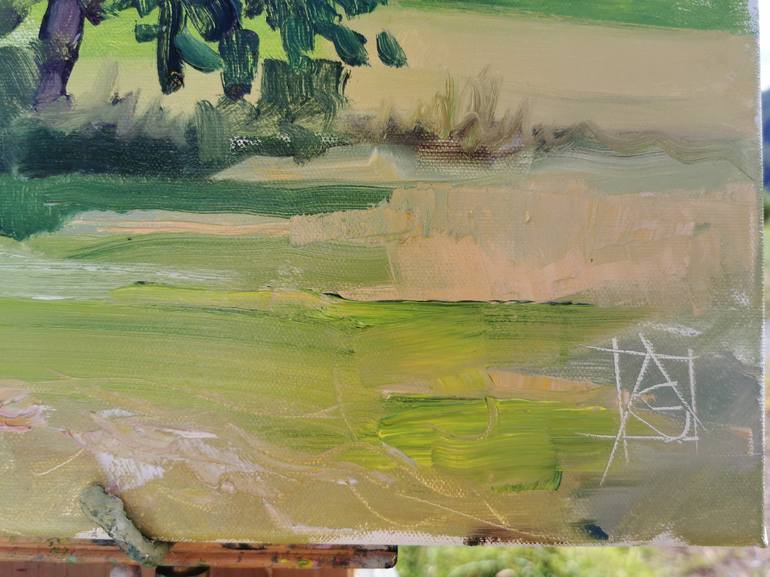 Original Impressionism Landscape Painting by Anna Shesterikova