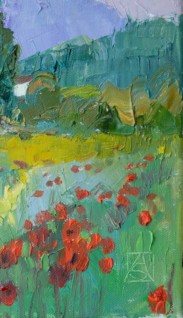 Original Impressionism Landscape Painting by Anna Shesterikova