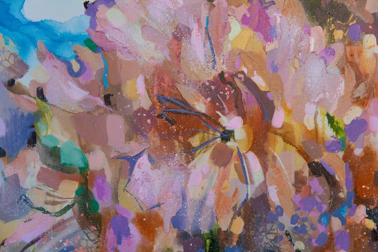 Original Abstract Expressionism Floral Painting by Anna Shesterikova