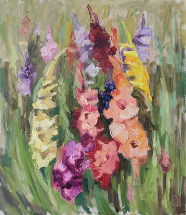 Original Impressionism Floral Paintings by Anna Shesterikova
