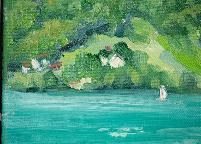 Original Post-impressionism Landscape Painting by Anna Shesterikova