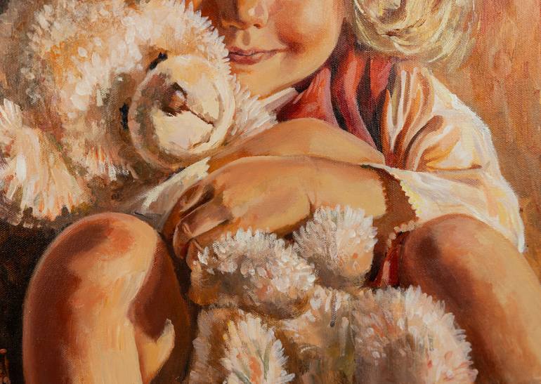 Original Figurative Family Painting by Anna Shesterikova
