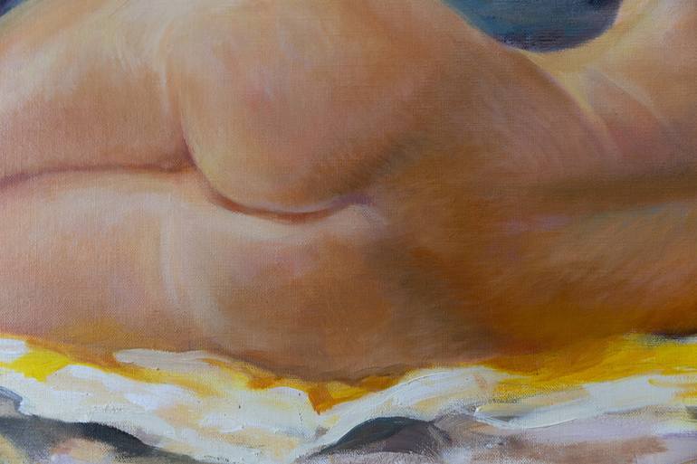 Original Figurative Nude Painting by Anna Shesterikova