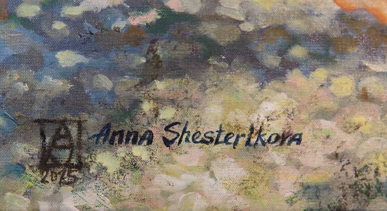 Original Neo-impressionism Religion Painting by Anna Shesterikova