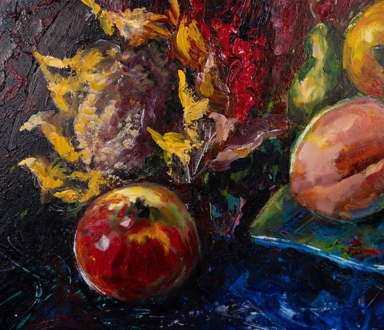 Original Post-impressionism Still Life Painting by Anna Shesterikova
