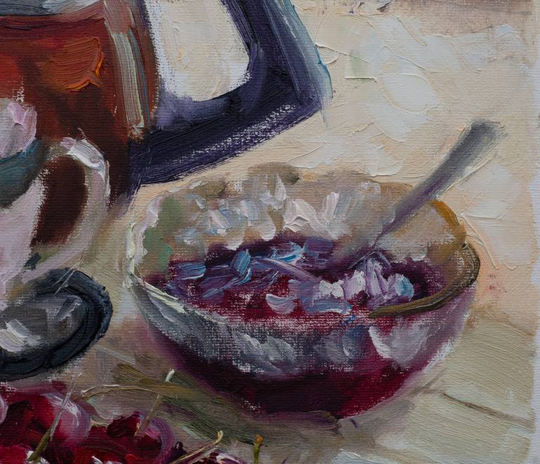 Original Impressionism Still Life Painting by Anna Shesterikova