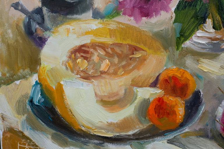 Original Impressionism Still Life Painting by Anna Shesterikova