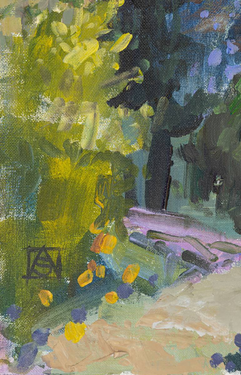 Original Neo-impressionism Landscape Painting by Anna Shesterikova