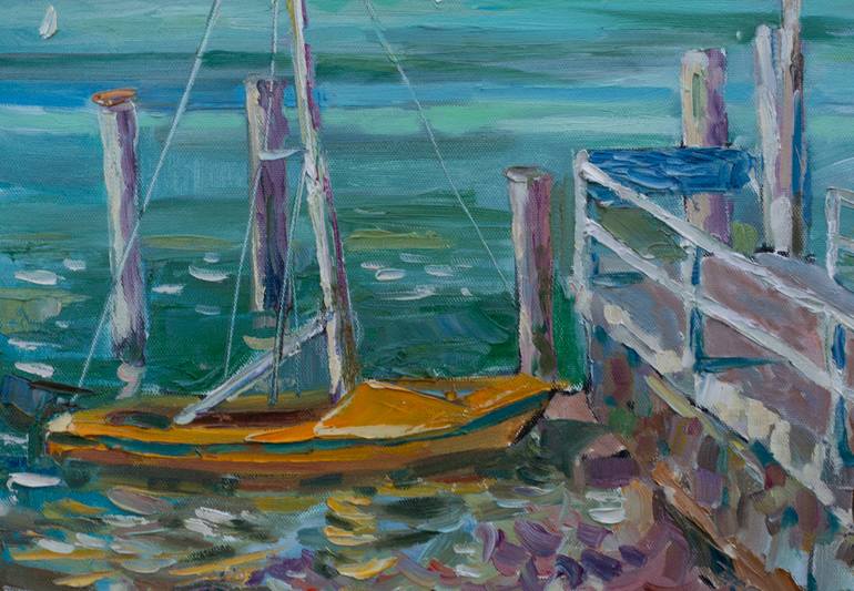 Original Post-impressionism Landscape Painting by Anna Shesterikova