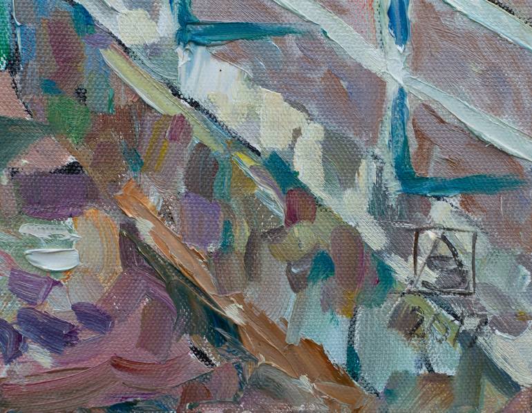 Original Post-impressionism Landscape Painting by Anna Shesterikova