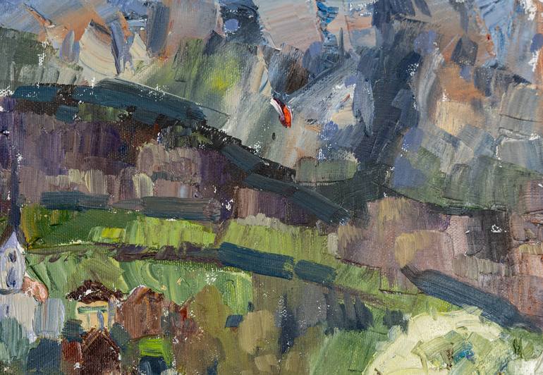 Original Post-impressionism Landscape Painting by Anna Shesterikova