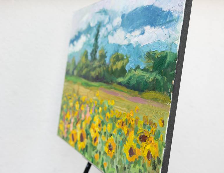 Original Post-impressionism Landscape Painting by Anna Shesterikova