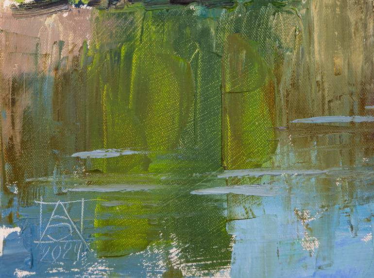 Original Post-impressionism Landscape Painting by Anna Shesterikova