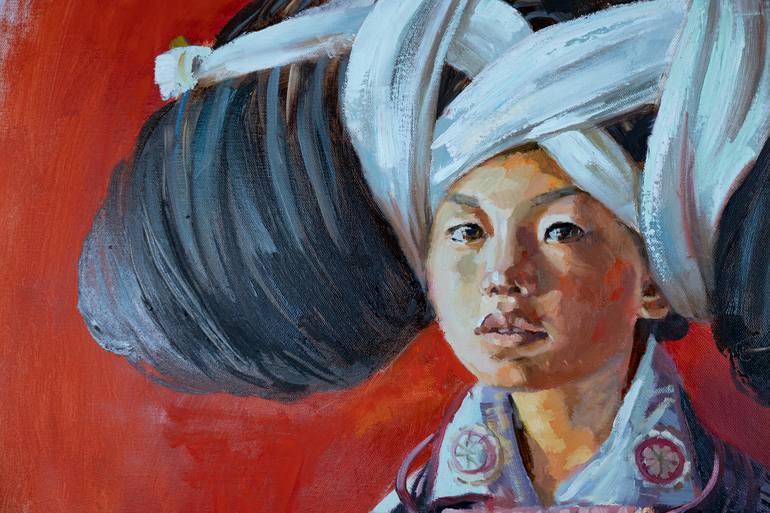 Original Impressionism People Painting by Anna Shesterikova