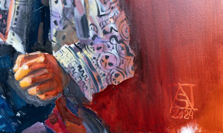 Original Impressionism People Painting by Anna Shesterikova